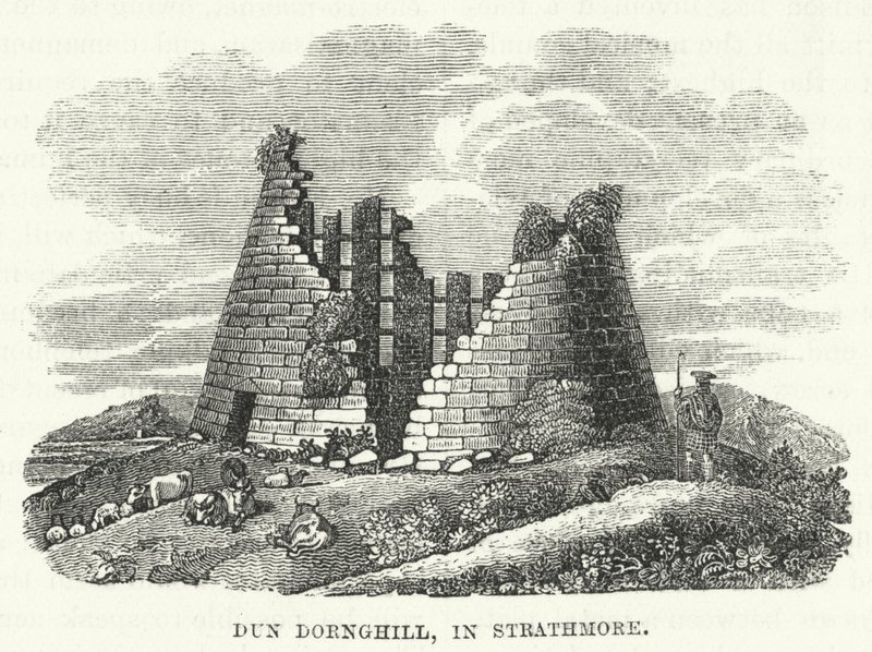 Dun Dornghill, i Strathmore (gravering) af English School