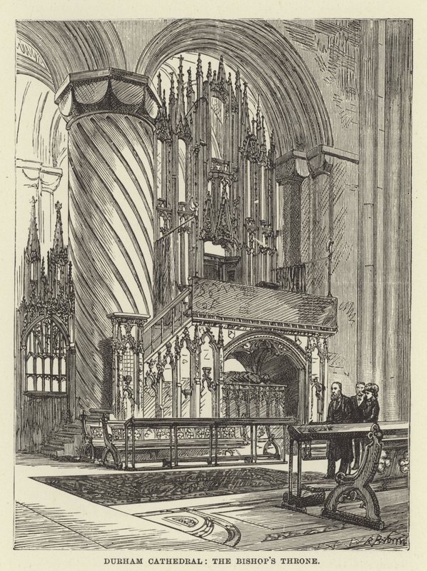 Durham Cathedral, biskoppens trone af English School