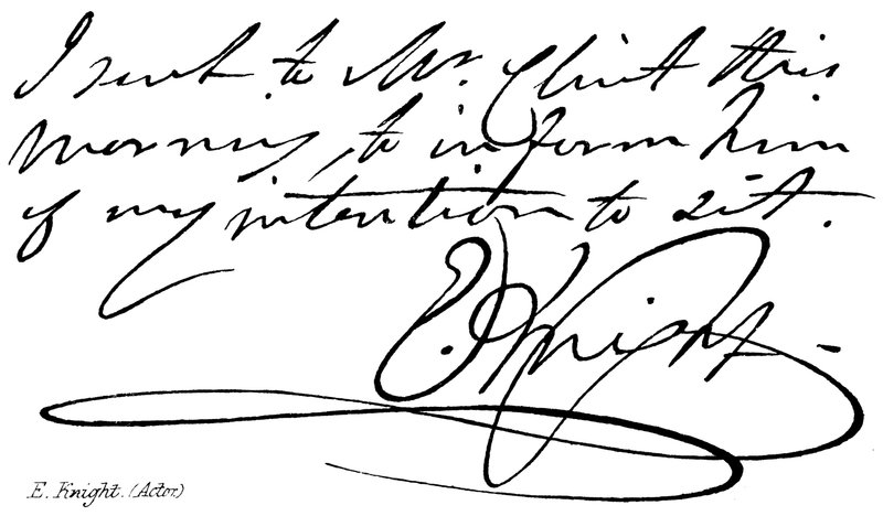 E. Knight, (skuespiller) af English School
