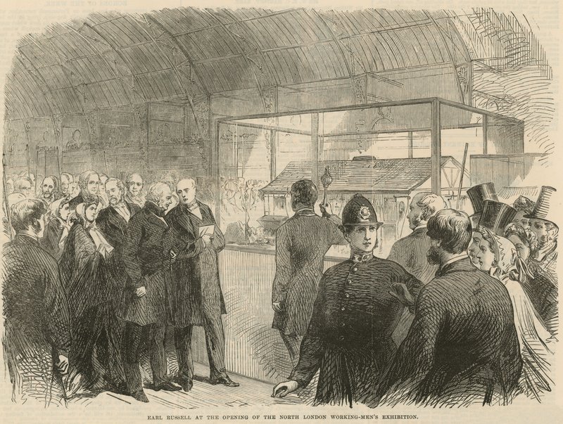 Earl Russell ved åbningen af North London Working Mens Exhibition af English School