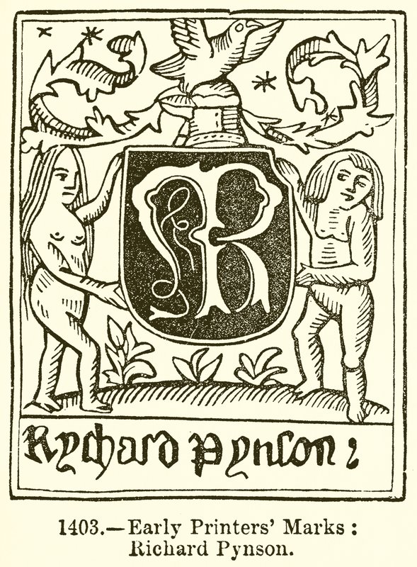 Tidlige Printers Marks: Richard Pynson af English School