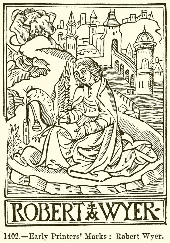 Tidlige Printers Marks: Robert Wyer af English School