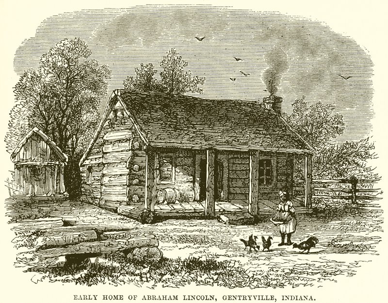 Tidlig hjemsted for Abraham Lincoln, Gentryville, Indiana af English School