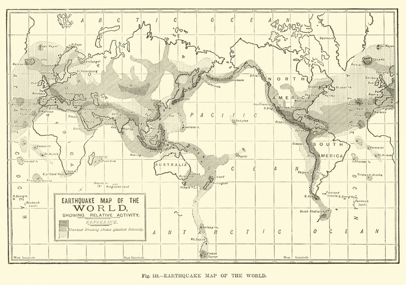 Earthquake Map of the World  af English School