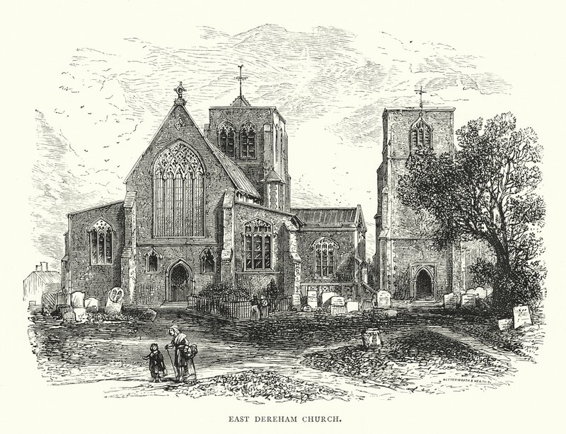 East Dereham Church (gravering) af English School