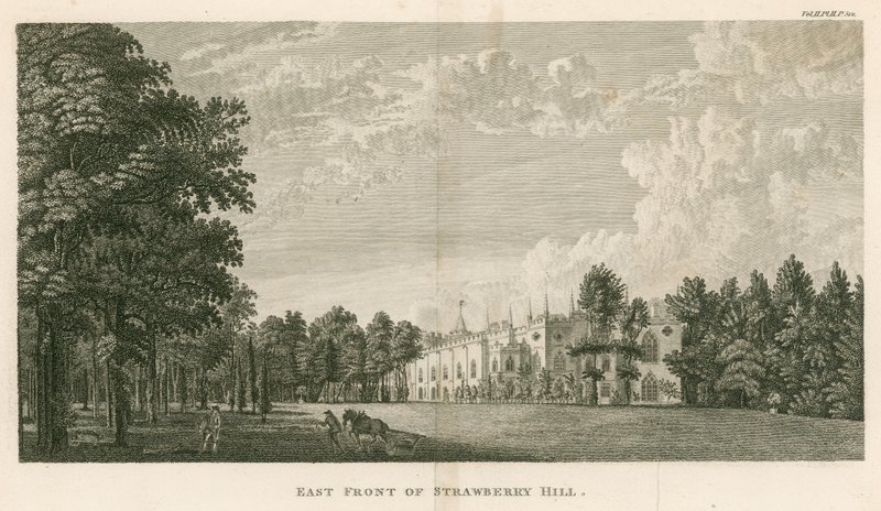 Østfronten af Strawberry Hill, Twickenham, London af English School