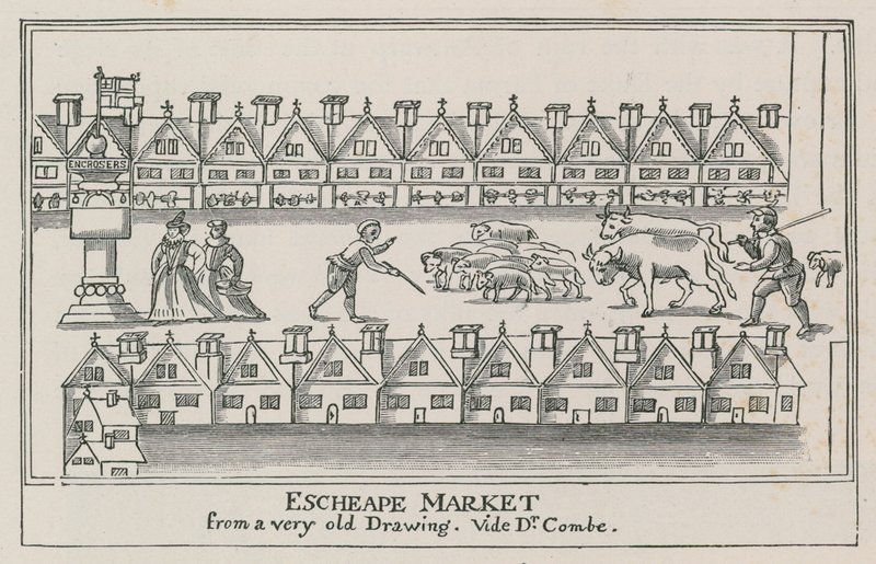 Eastcheap, omkring 1598 af English School