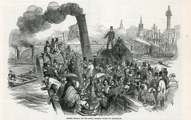 Påskedag ved Themsen - på vej til Greenwich af English School