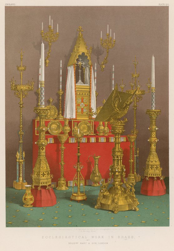 Ecclesiastic Work in Brass af Mrs Hart and Son, London af English School