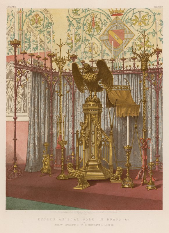 Ecclesiastic Work in Brass etc af Mrs Hardman and Co, Birmingham og London af English School