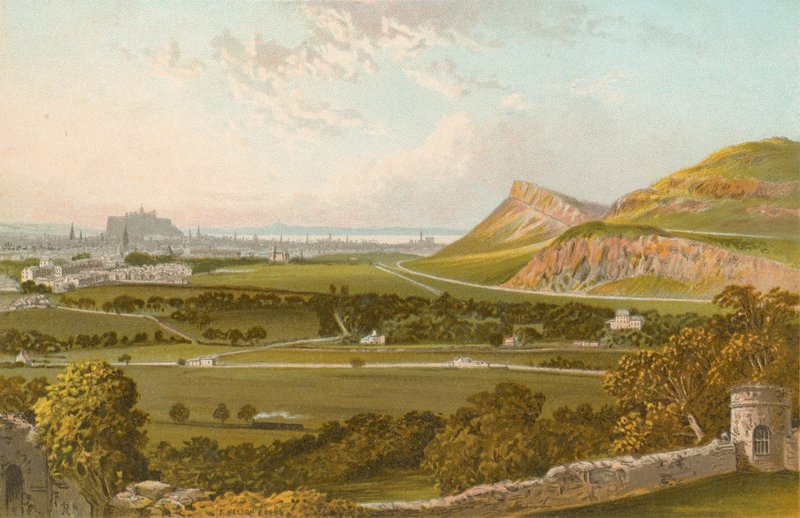 Edinburgh fra Craigmillar Castle af English School