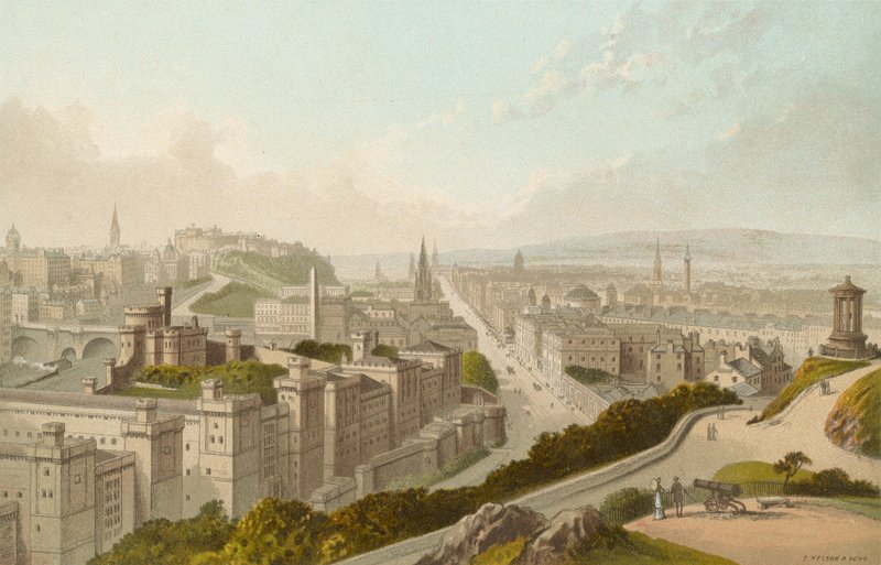 Edinburgh fra Calton Hill af English School