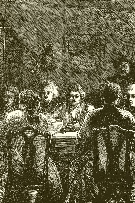 Edmund Burke i den litterære klub af English School