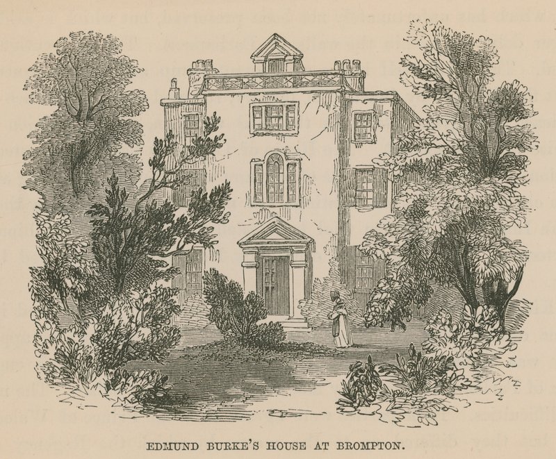 Edmund Burkes House i Brompton, London af English School