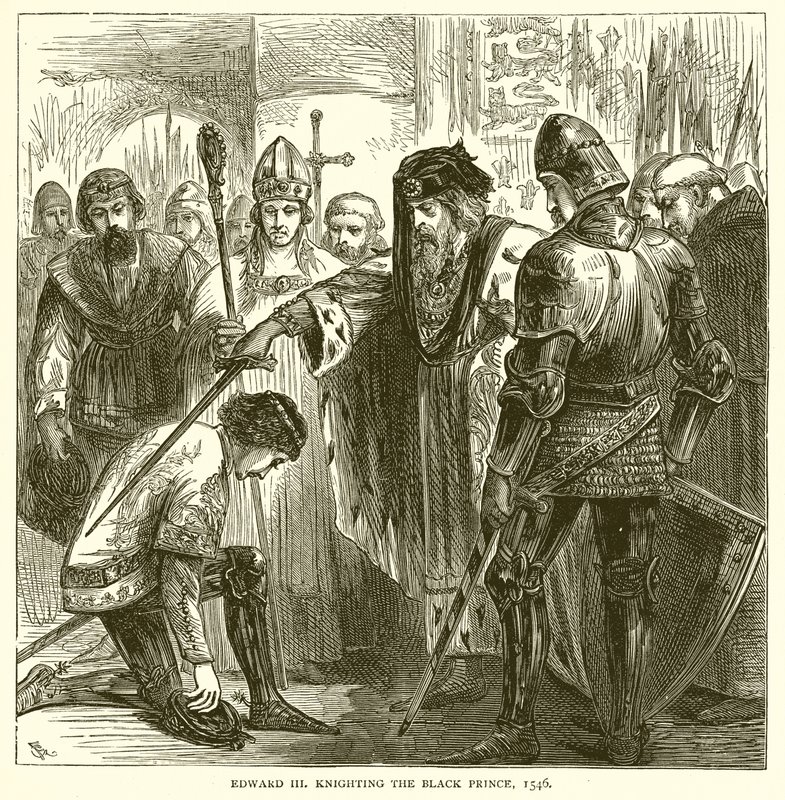 Edward III ridder den sorte prins, 1546 af English School