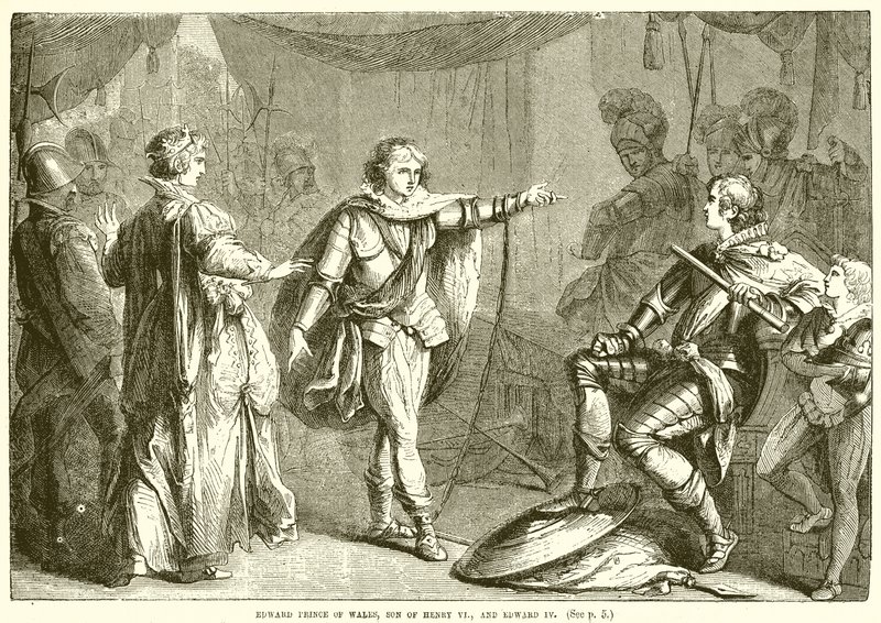 Edward Prince of Wales, søn af Henry VI., og Edward IV af English School