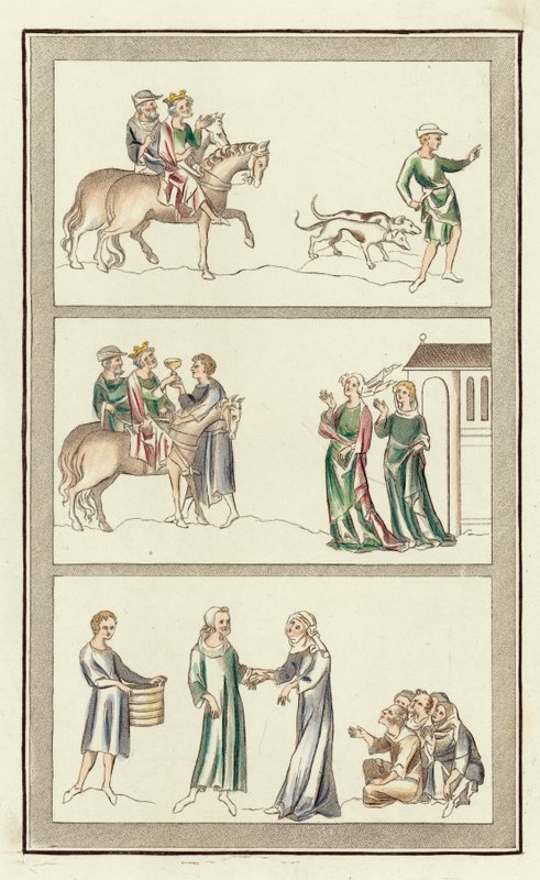 Edward Martyren, hans attentat, Thomas Beckets forældre (farvet indgravering) af English School