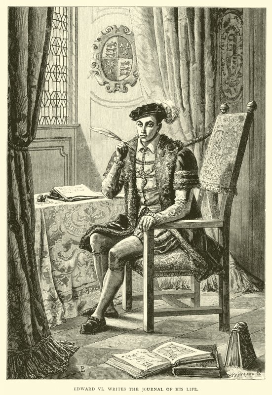 Edward VI skriver sit livs dagbog af English School