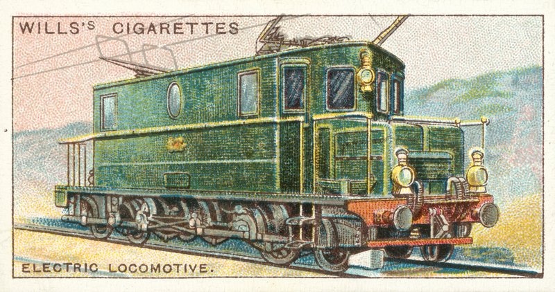 Elektrisk lokomotiv (chromolitho) af English School