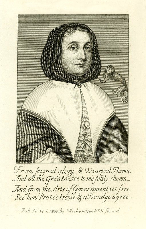 Elizabeth Cromwell, kone til Oliver Cromwell, illustration fra A Bigraphical History of England af J. Granger af English School