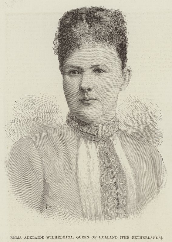 Emma Adelaide Wilhelmina, Dronning af Holland, Holland (gravering) af English School