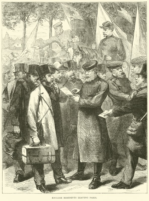 Engelske indbyggere forlader Paris, oktober 1870 af English School