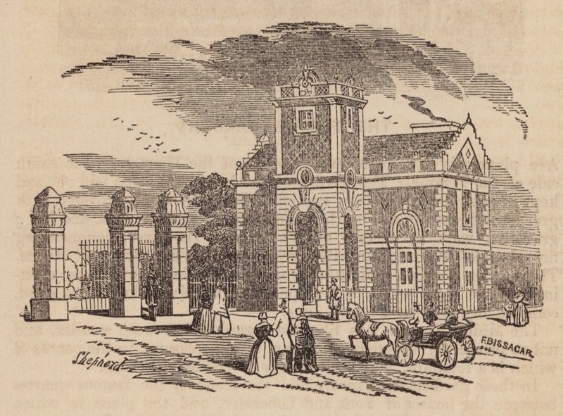 Entrance Lodge, Victoria Park (gravering) af English School