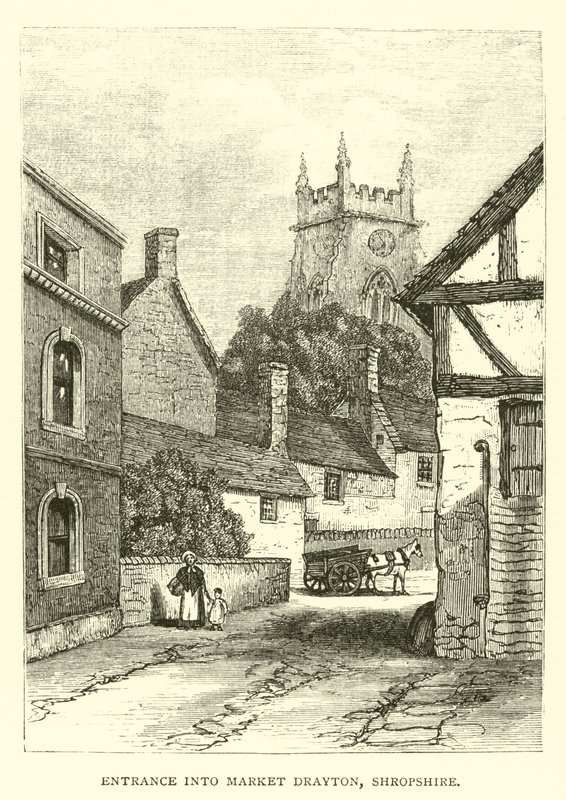 Indgang til Market Drayton, Shropshire af English School