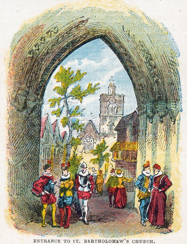 Indgang til St Bartholomews kirke af English School
