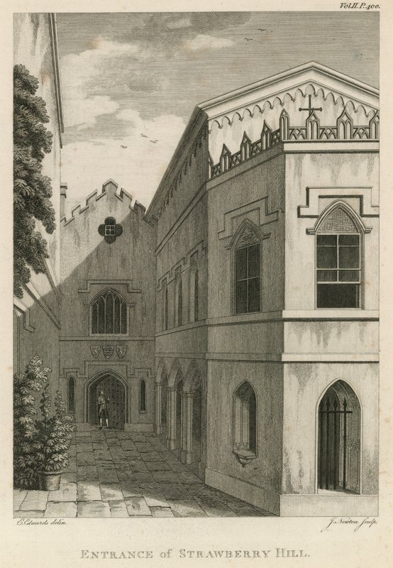 Indgang til Strawberry Hill, London af English School