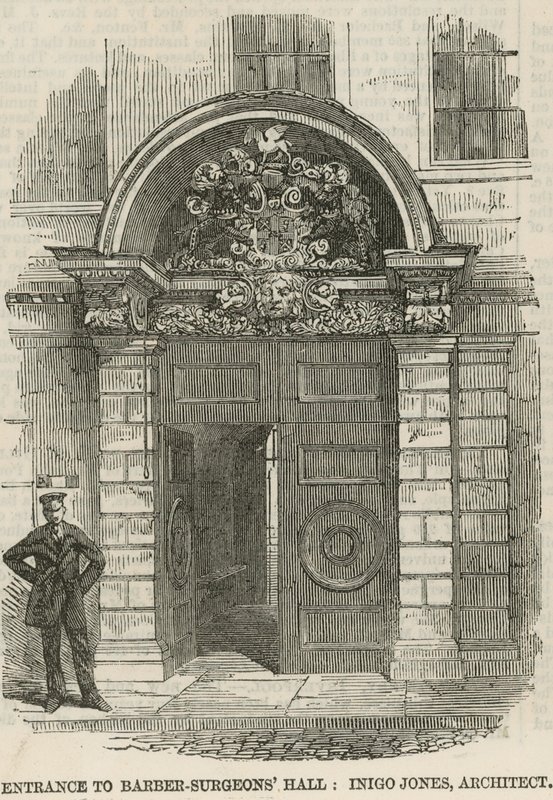 Indgang til Barber-Surgeons Hall, Monkwell Street af English School
