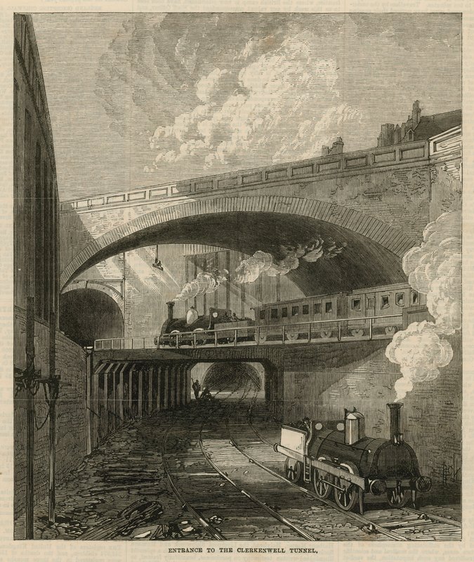Indgang til Clerkenwell Tunnel af English School
