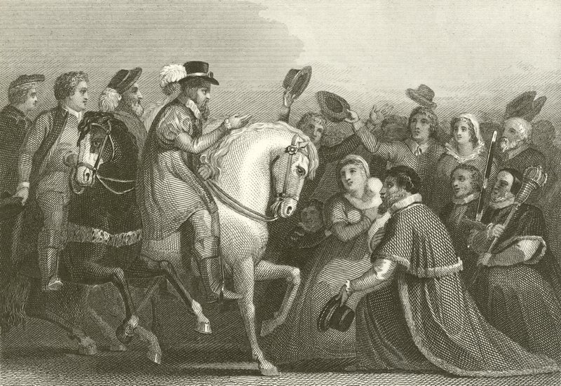 James I:s indtog i London af English School