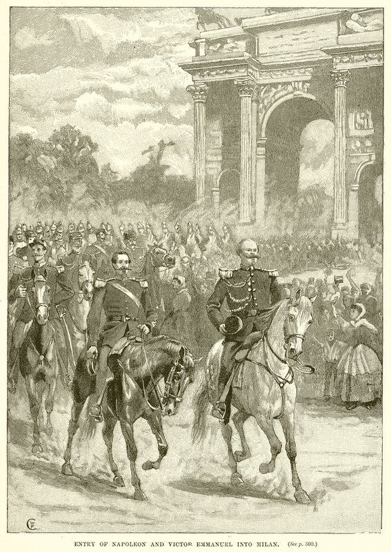 Napoleons og Victor Emmanuels indtog i Milano af English School