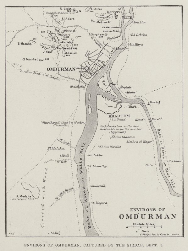 Environs of Omdurman, fanget af Sirdar, 3. september (gravering) af English School