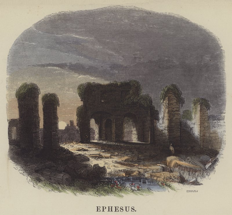 Ephesus (farvet indgravering) af English School