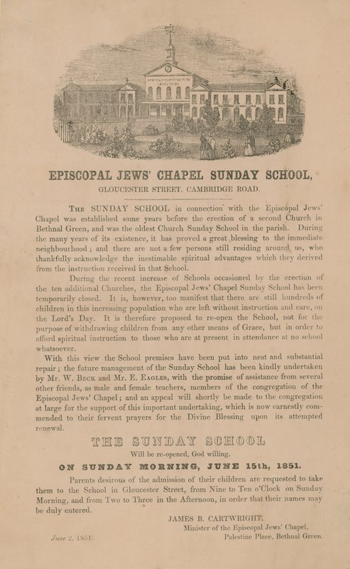 Episcopal Jews Chapel Søndagsskole af English School
