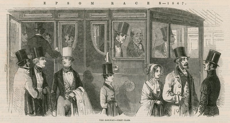 Epsom Races 1847: The Railway - First Class af English School