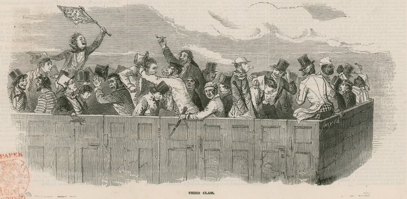 Epsom Races 1847: The Railway - tredje klasse af English School