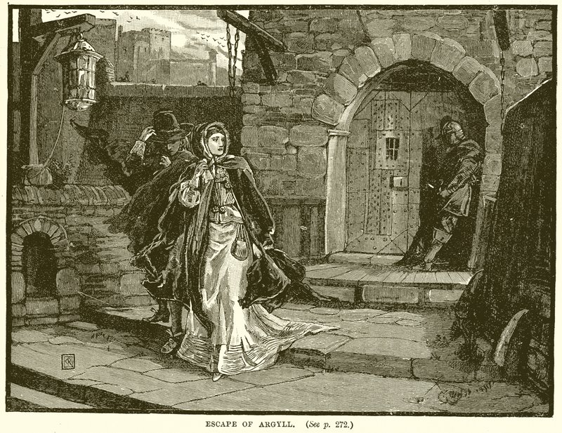 Escape of Argyll af English School