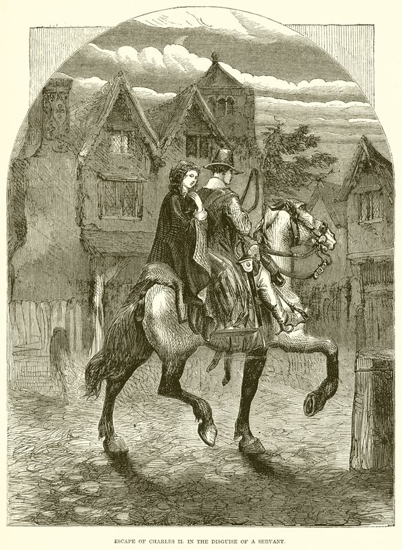Flugt af Charles II. i en Tjeners Forklædning af English School