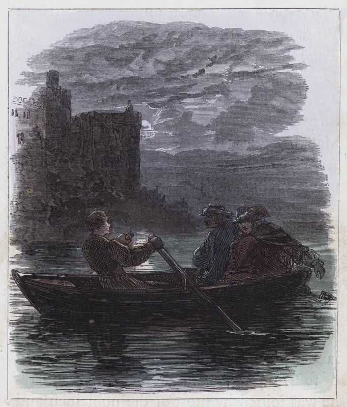 Escape of James the Second (farvet gravering) af English School