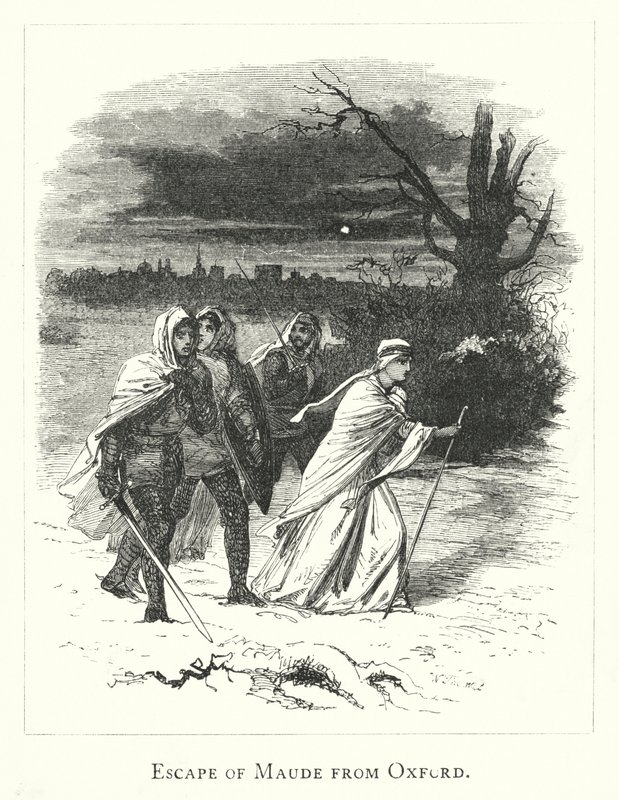 Escape of Maude fra Oxford (gravering) af English School