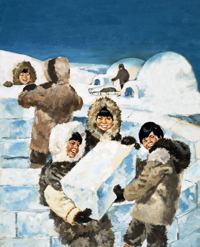 Eskimo Boys bygger en iglo af English School