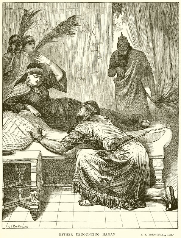 Esther fordømmer Haman af English School