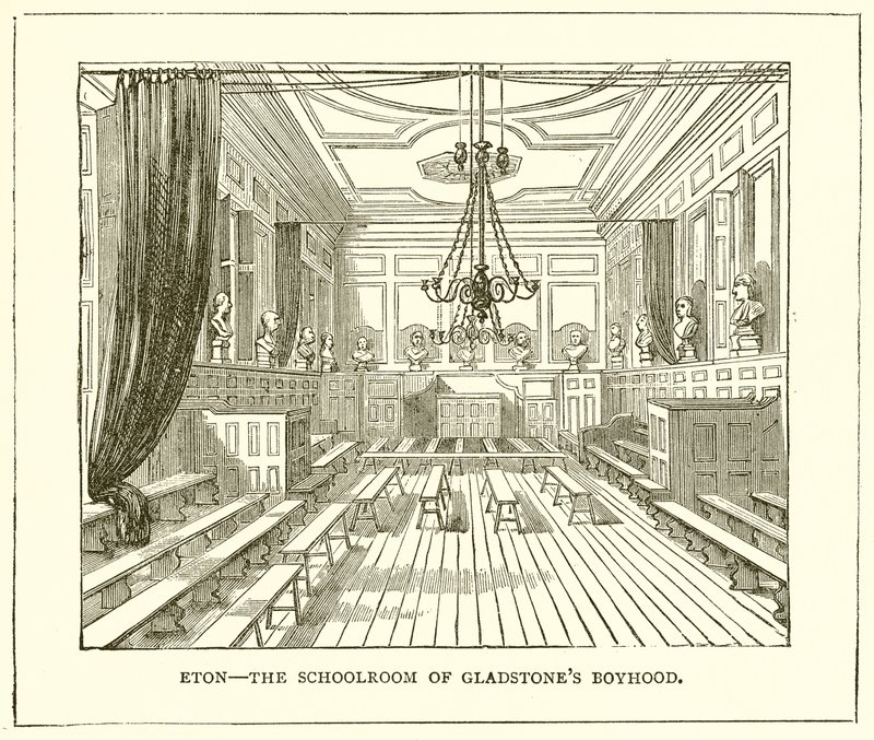 Eton--The Schoolroom of Gladstones Boyhood af English School