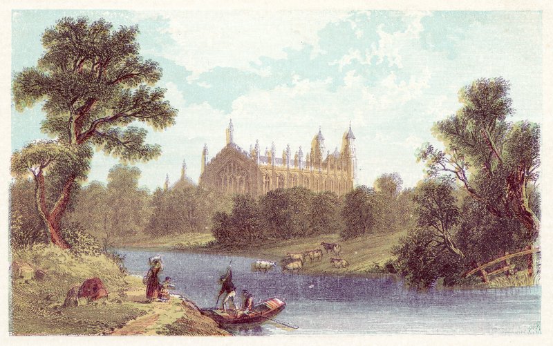 Eton College (farvelitografi) af English School