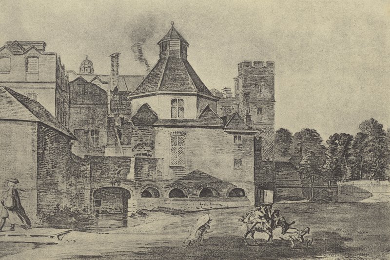 Eton College Kitchen, ca 1780 (gravure) af English School