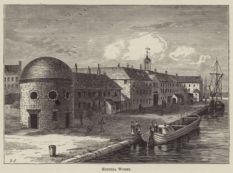 Etruria Works (gravering) af English School
