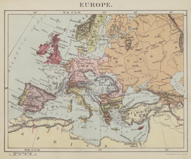 Europa (litografi) af English School